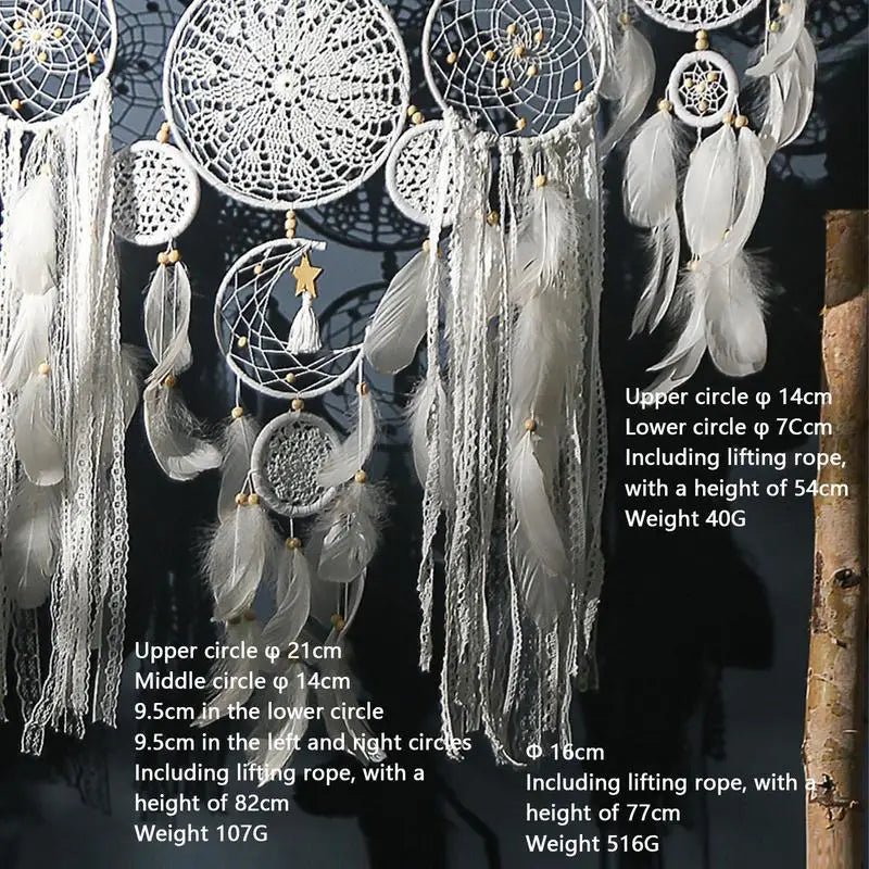 5pcs/set Dream Catchers Home Decor Boho Handmade Macrame Dream Catchers Wall Art Hangings Ornaments For Baby Room Nursery