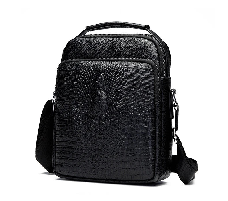 Luxury Brand Messenger Bag Men Leather Business Alligator Shoulder Bag Male Casual Sling Bag Crocodile Crossbody Bag For Men