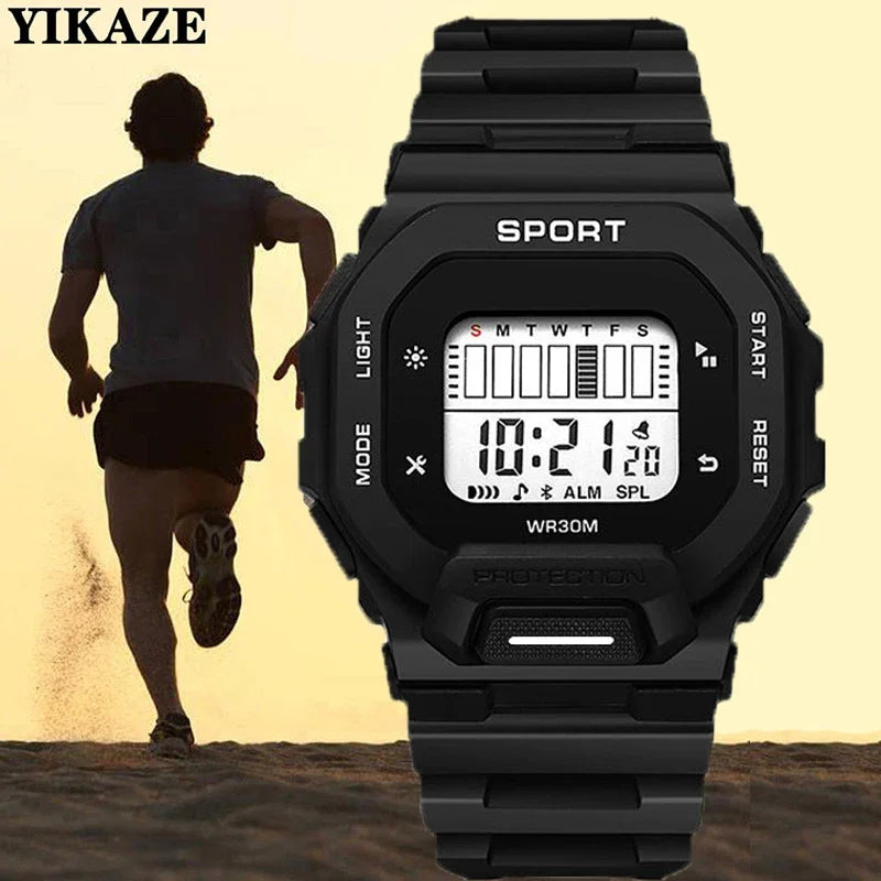 YIKAZE Men Women Sports Watches Multifunction Military Digital Watch Waterproof Fitenss Electronic Wristwatch for Student Man