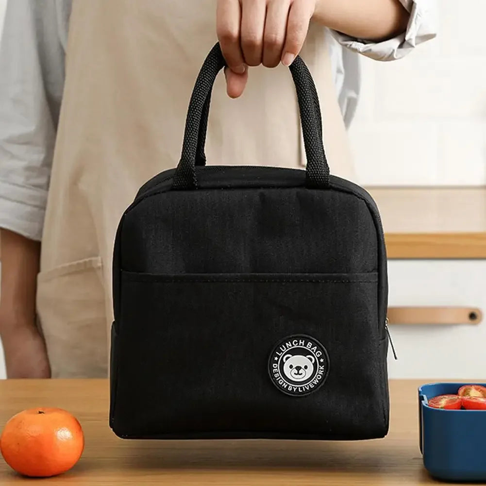 Insulated Lunch Bag Women Kids Cooler Bag Thermal Bag Portable Ice Pack Tote Canvas Food Container Food Picnic Bags