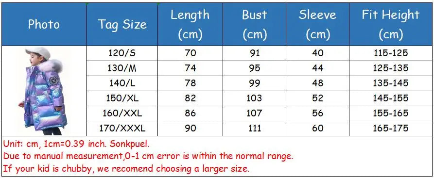 3-14 Years Old Winter Boys Girls Jacket Long Style Hooded Fur Collar Colorful Heavy Coat For Kids Children Outerwear