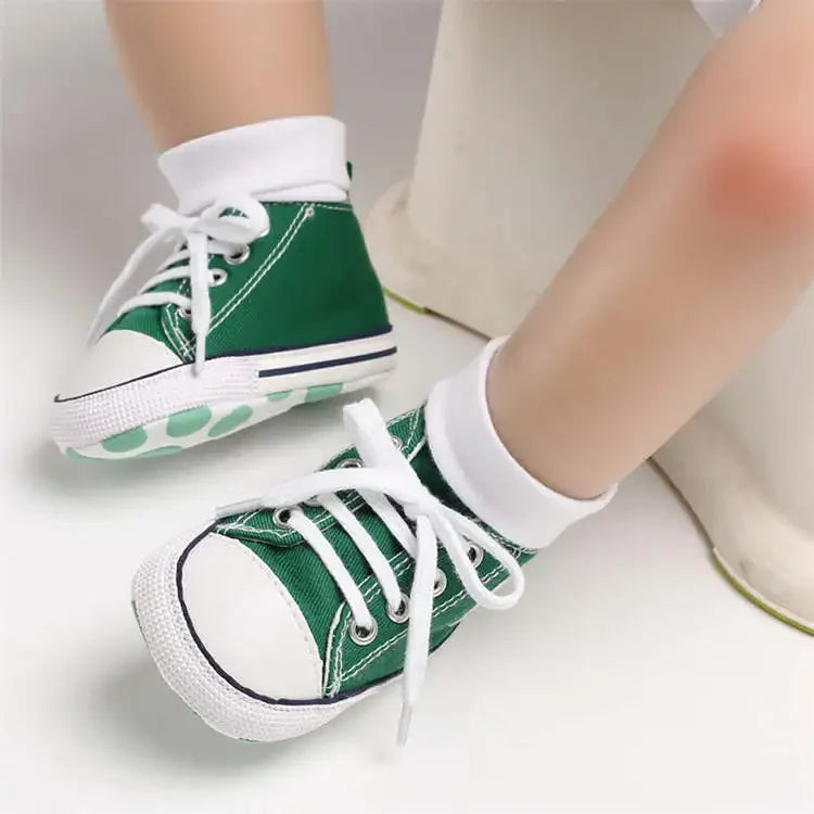 Canvas Sneakers Baby Boys Girls Shoes First Walkers Infant Toddler Anti-Slip Soft Sole Classical Newborn Baby Shoes 0-18 Months