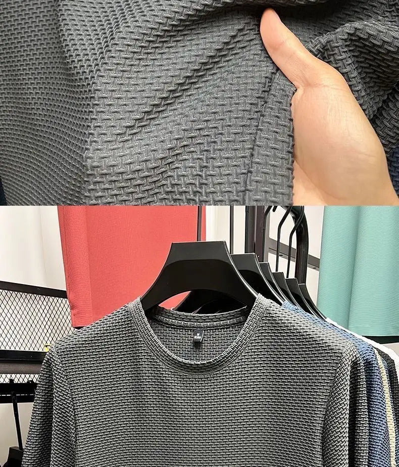 Summer O-Neck T-Shirts Men Ice Silk Mesh Breathable Half Sleeve Top Solid Color Thin Casual Cool Quick-dry Short Sleeve T Shirts