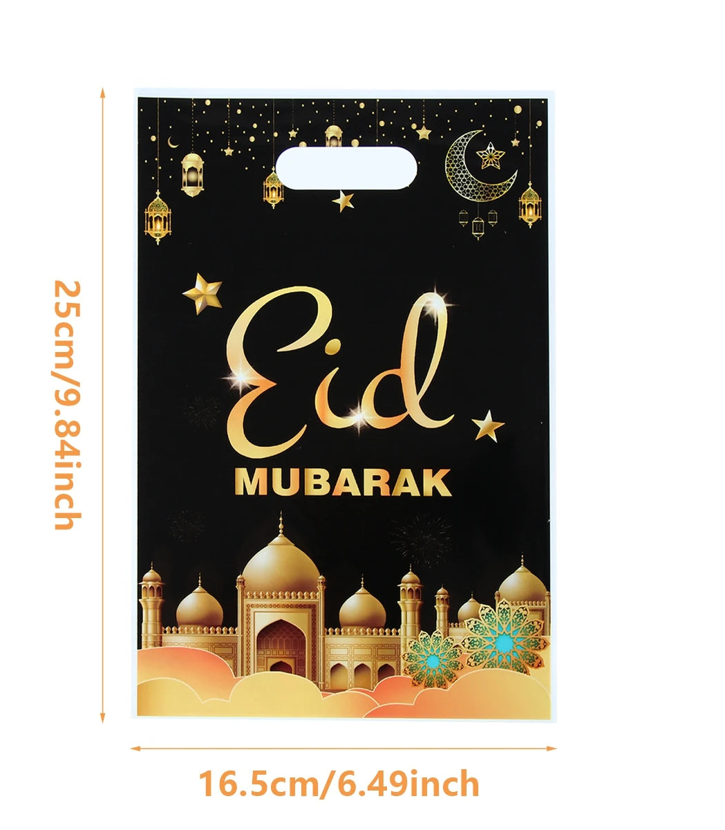 EID Mubarak Decoration Gift Bags Ramadan Decoration 2025 for Kid Candy Bags Ramadan Kareem Islamic Muslim Party Eid Al Adha Gift