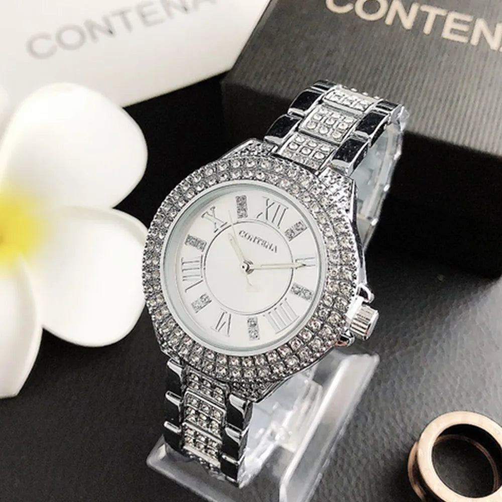 Top Brand Women's Watches Luxury Elegant Diamond Watch Women Fashion Rhinestone Ladies Quartz Watch Clock Gift Montre Femme