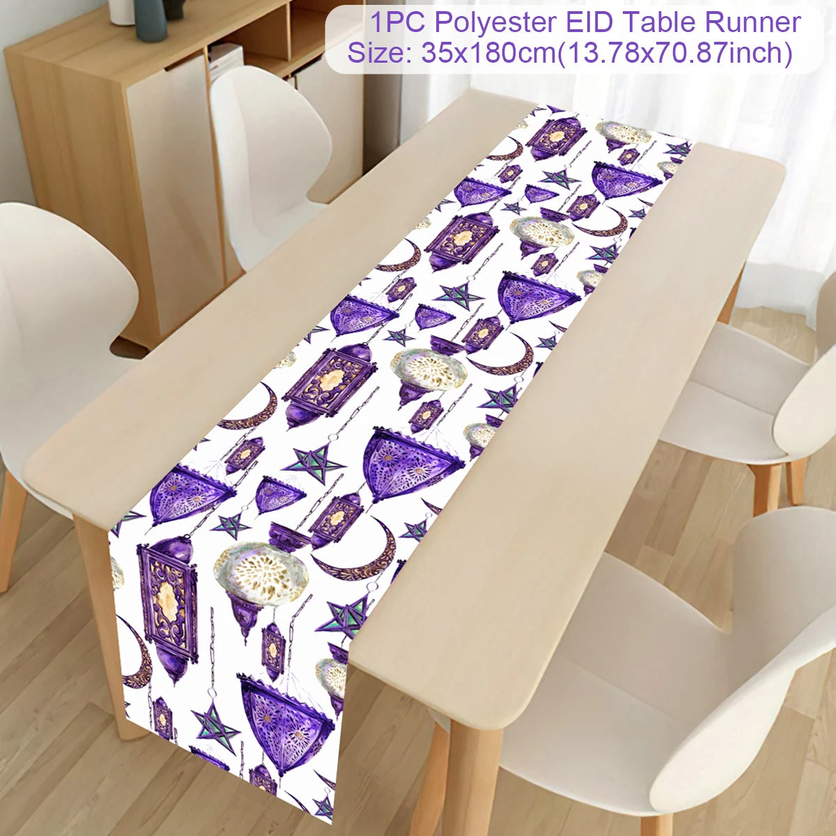 Ramadan Kareem Polyester Table Runner Ramadan Decoration For Home 2025 Islamic Muslim Party Supplies Ramadan Gift EID Al  Adha