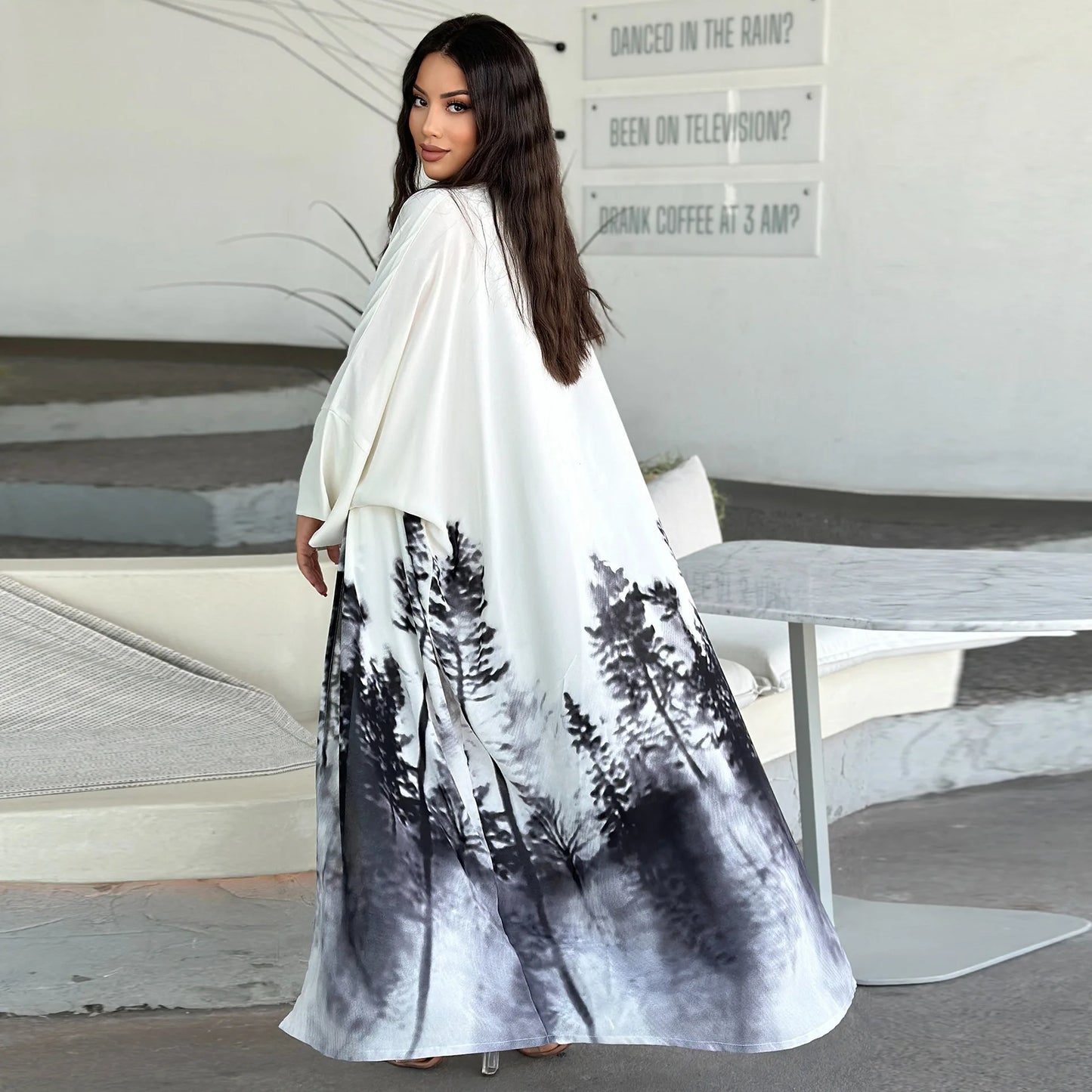 2024 Long Dress Party Evening Robe Abaya Women Muslim Moroccan Kaftan Print Abayas Ramadan Jalabiya Islam Dubai Women's Clothes