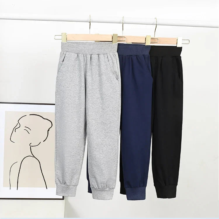 Autumn Winter Kids Teenage Boys Casual Sport Pants Fleece Trousers Jogger Pant for Children Loose Sweatpant Warm Boys Clothes