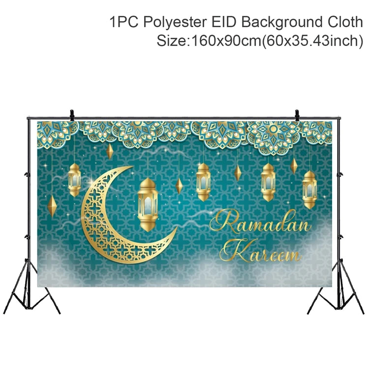 Ramadan Kareem Backdrop Eid Mubarak Background Photo Booth Ramadan Decoration For Home 2025 Islam Muslim Party Supplies