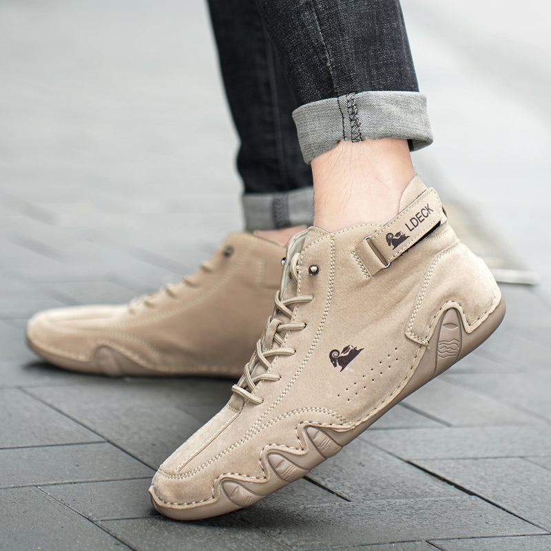 Leather Casual Shoes for Men Sneakers Luxury 2023 New In Male Fashion Loafers Shoes Lace Up Men Ankle Boots Comfortable Man Shoe