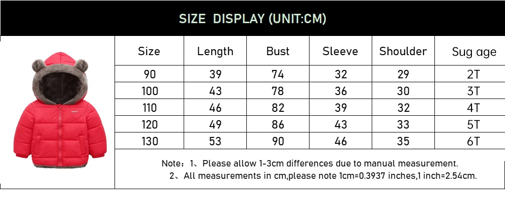 Cashmere Children Coat Winter Thicken Warm Down Jacket Boys Girls Zipper Hooded Kids Jacket Coats Outwear Children Clothing