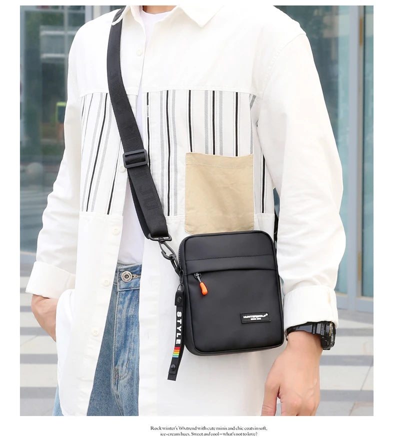 Casual Mini Crossbody Bag Small Men's Shoulder Bag Men Diagonal Small Backpack Light Messenger Phone Bag Boy Fanny Chest Pack