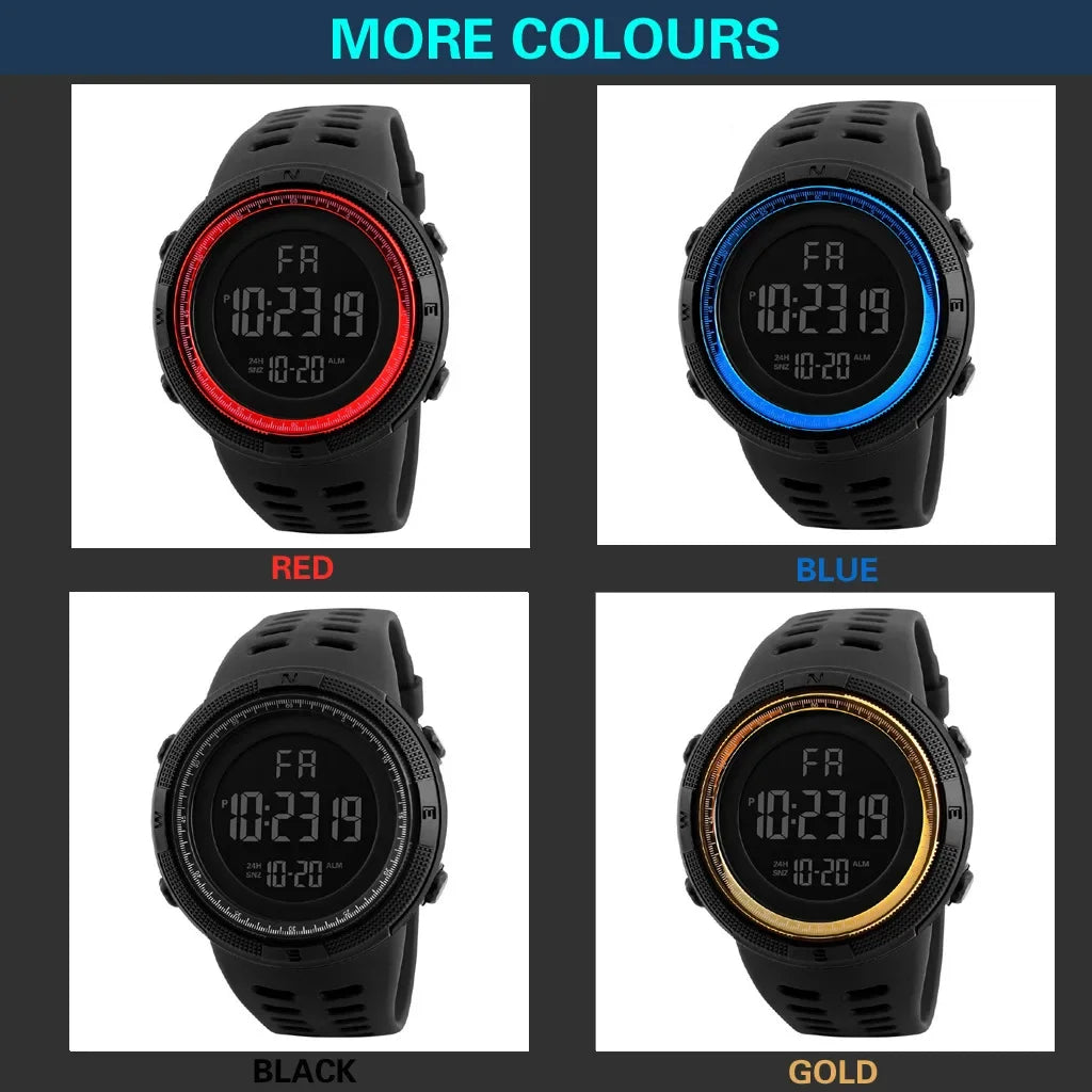 YIKAZE Y01 Military Men Sports Wristwatch Multifunction Men's Digital Watches Waterproof Clock Student Electronic Watch for man