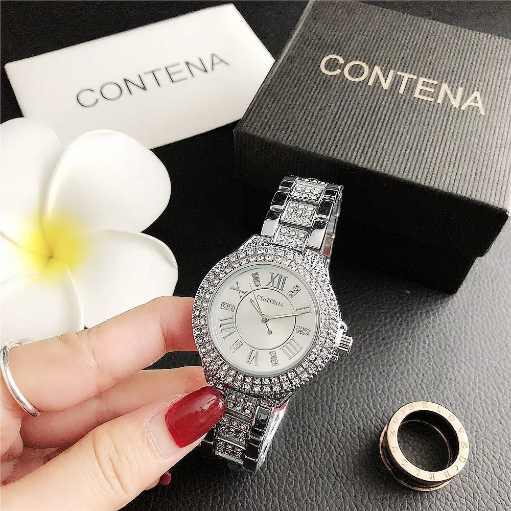 Top Brand Women's Watches Luxury Elegant Diamond Watch Women Fashion Rhinestone Ladies Quartz Watch Clock Gift Montre Femme