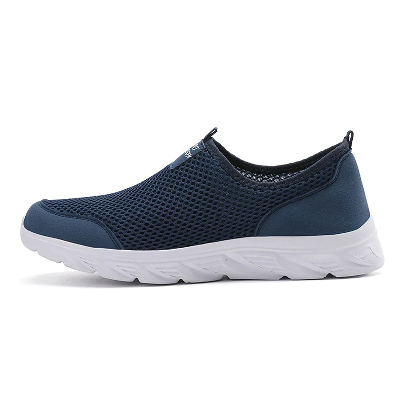 Breathable Summer Sneakers Men Casual Sport Shoes Light Weight Mesh Footwear For Running Slip On Walking Shoes