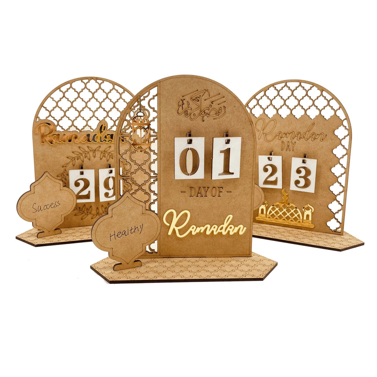 Acrylic Ramadan Countdown Calendar EID Mubarak Ornament Ramadan Decorations for Home Muslim Islamic Festival Party Supplies 2024