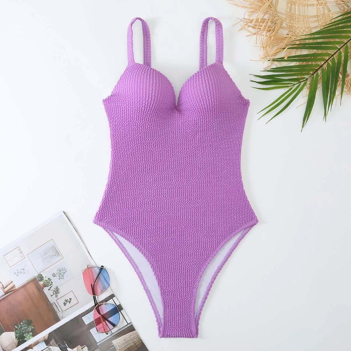 2023 Push Up Swimsuit Women One Piece Solid Swimwear Female Bodysuit Bathers Bathing Swimming Swim Suit Summer Beachwear