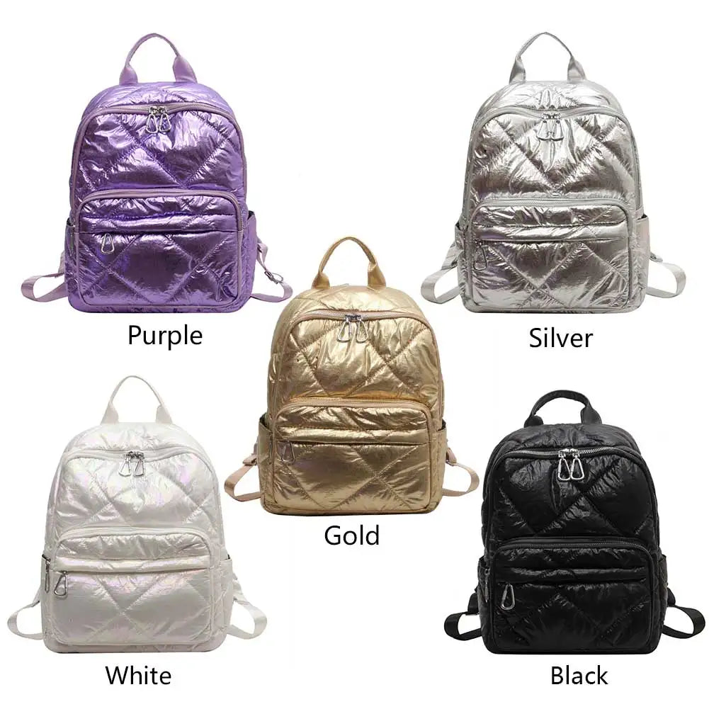 Luxury 2023 Summer Trend Women Backpack Pearl Cotton Bag Pack Travel Student Schoolbag Teen Girls Bookbag рюкзак женс Outdoor