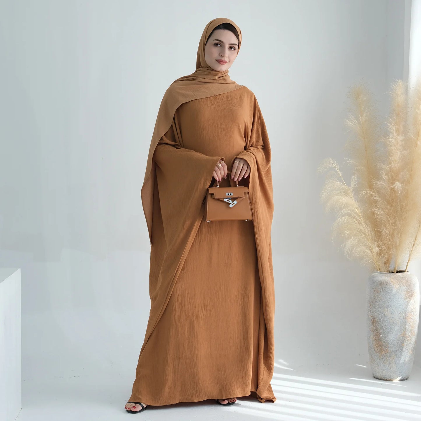 Eid Abaya for Women Butterfly Sleeve Muslim Hijab Dress Inside Belt Party Dresses Dubai Turkey Modest Ramadan Islamic Clothing