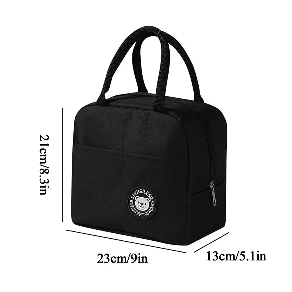 Insulated Lunch Bag Women Kids Cooler Bag Thermal Bag Portable Ice Pack Tote Canvas Food Container Food Picnic Bags