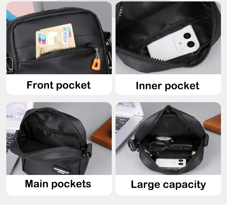 Casual Mini Crossbody Bag Small Men's Shoulder Bag Men Diagonal Small Backpack Light Messenger Phone Bag Boy Fanny Chest Pack