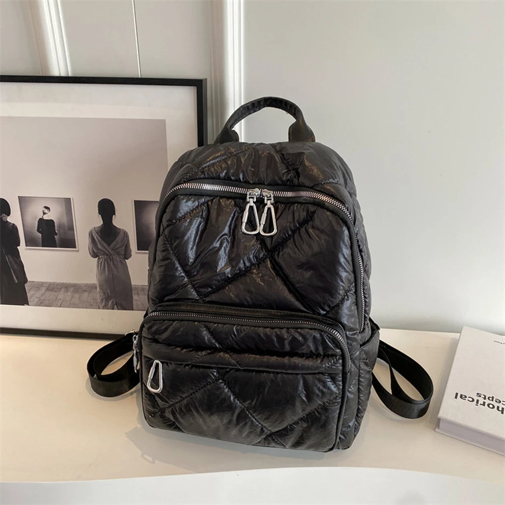 Luxury 2023 Summer Trend Women Backpack Pearl Cotton Bag Pack Travel Student Schoolbag Teen Girls Bookbag рюкзак женс Outdoor