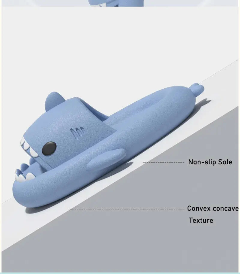 ChildrenSlippers Soft Sole Cartoon Shark Slipper Women Man Indoor Outdoor EVA Non-slip Slippers for Children's Shoes Sandals