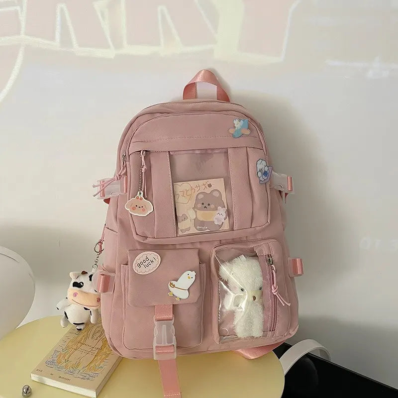 Girls Backpack Cute School Bags For Student Teens Girls Pockets Women Laptop Backpack Harajuku