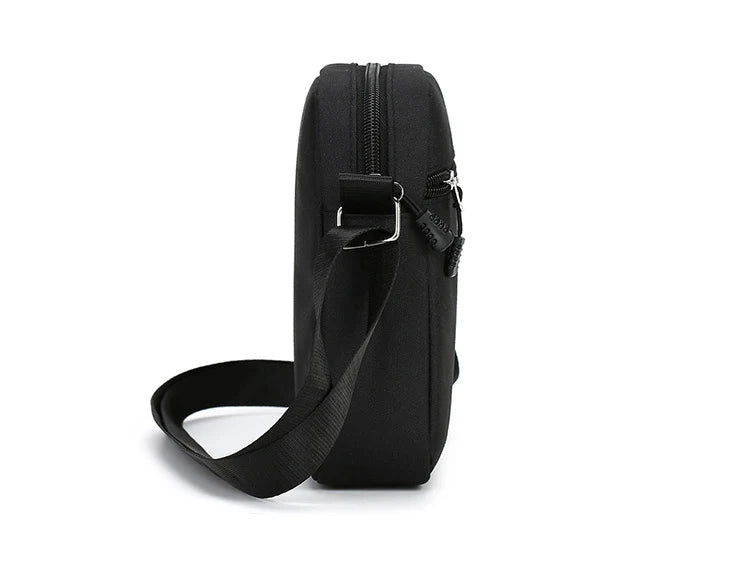 Simple Casual Mini Crossbody Bag Men Nylon Small Shoulder Bag For Men Oxford Black Messenger Side Sling Bag Husband Chest Bag