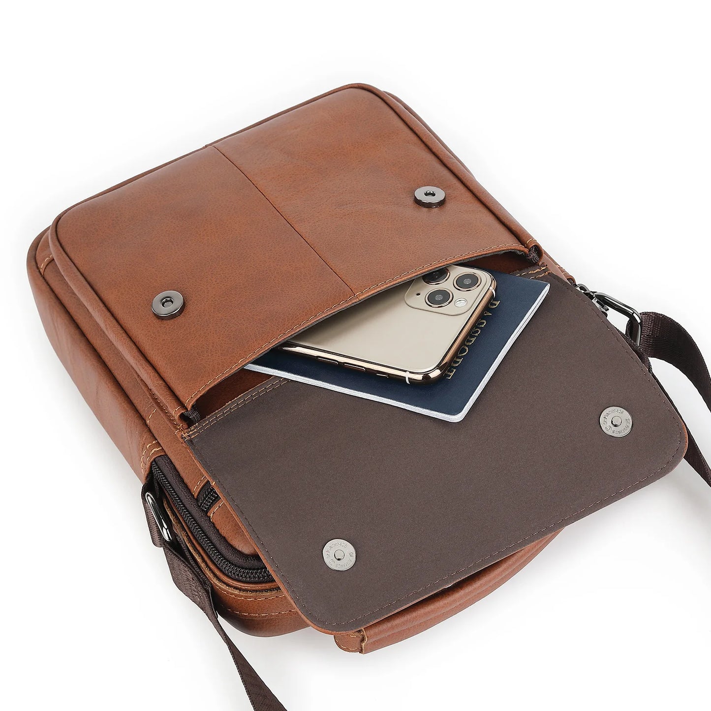 Genuine Leather Men Shoulder Bag Vintage Crossbody Bag For Men