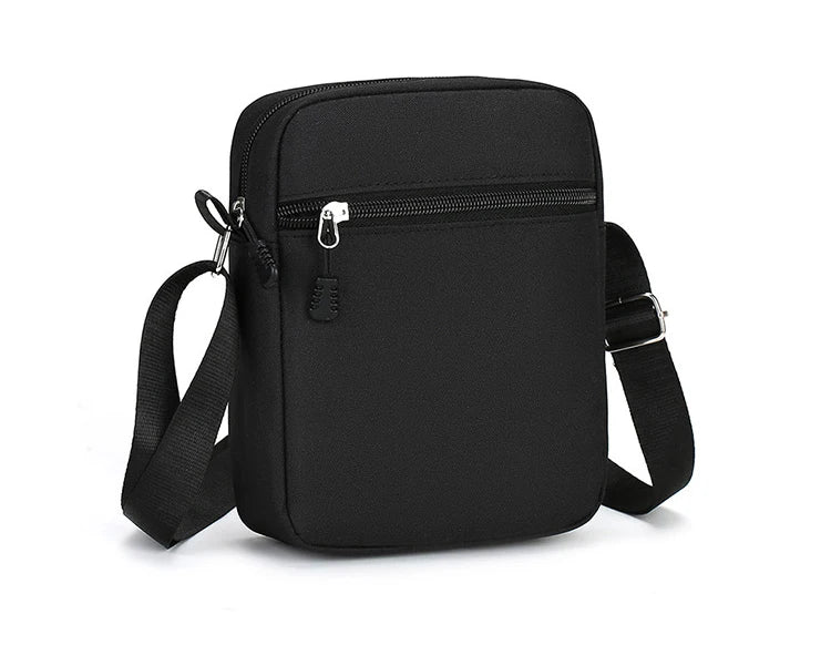 Simple Casual Mini Crossbody Bag Men Nylon Small Shoulder Bag For Men Oxford Black Messenger Side Sling Bag Husband Chest Bag