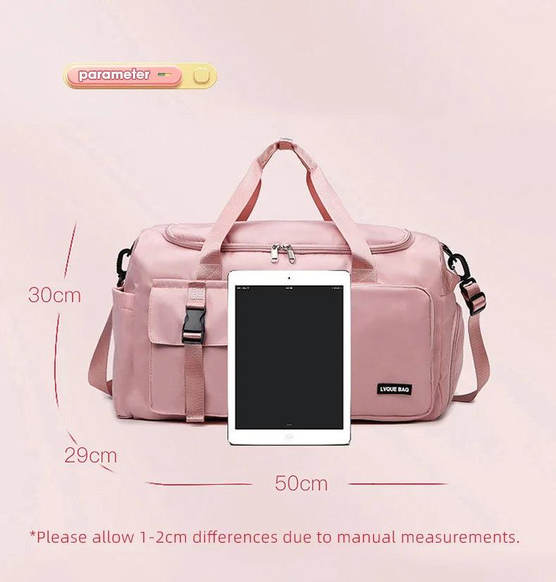 Sports Gym Bag Travel Dry Wet Handbags For Women Female Swimming Shoulder Crossbody Fitness Outdoor Travel Bag Weekender Duffel