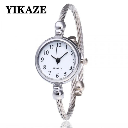 YIKAZE Fashion Luxury Women's Watch Gold Fine Strap Ladies Watch For Bracelet Montre Femme Female Wrist Watch Women Clock Reloje