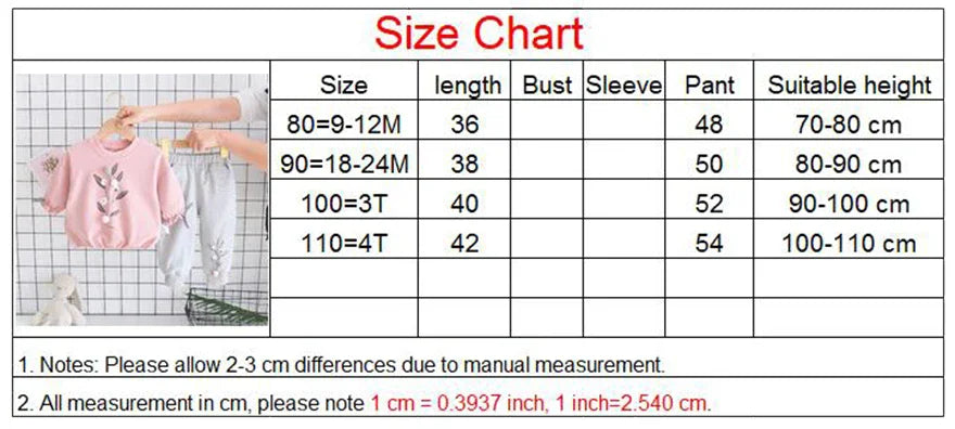 Baby Girls Clothes Suit Spring Autumn Fashion Children Casual T-Shirt +Pants 2Pcs/Sets Toddler Girl Sport Costume Kids Tracksuit