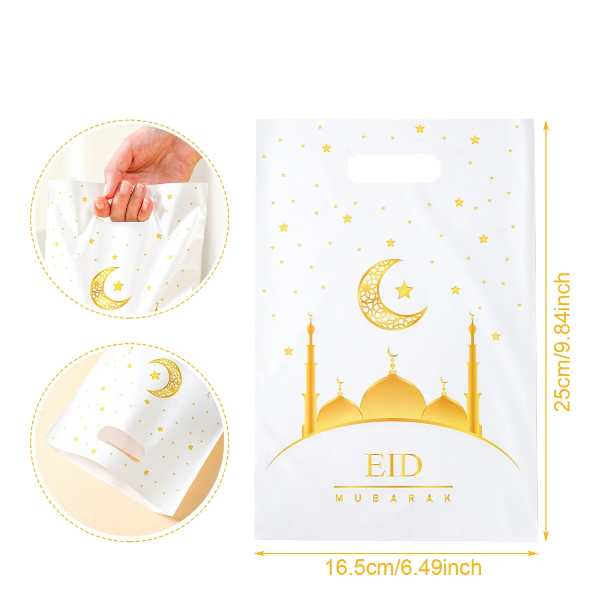 EID Mubarak Decoration Gift Bags Ramadan Decoration 2025 for Kid Candy Bags Ramadan Kareem Islamic Muslim Party Eid Al Adha Gift