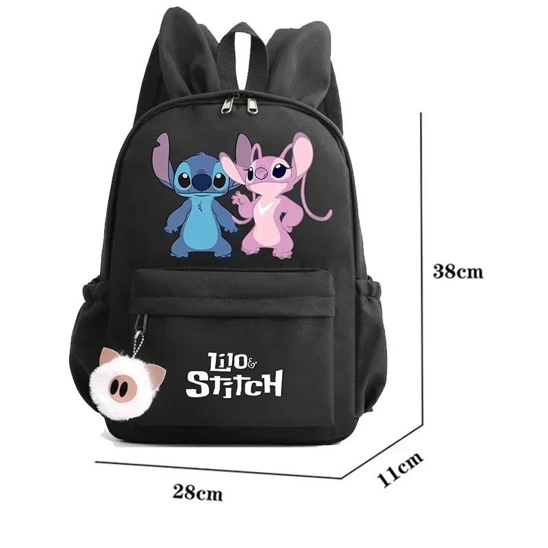 Cute Lilo Stitch Backpack for Girl Boy Student Teenager Rucksack Women Casual School Bags Travel Rabbit Ears Mochila