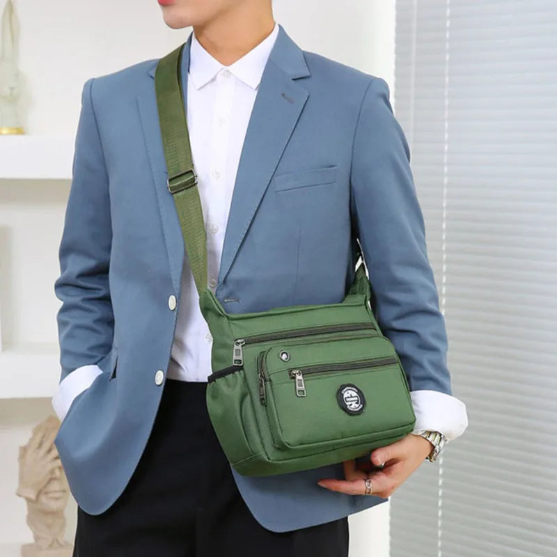 2024 Men's Messenger Bag Crossbody Shoulder Bags Men Small Sling Pack For Work Business Waterproof Oxford Packs Satchel Purse