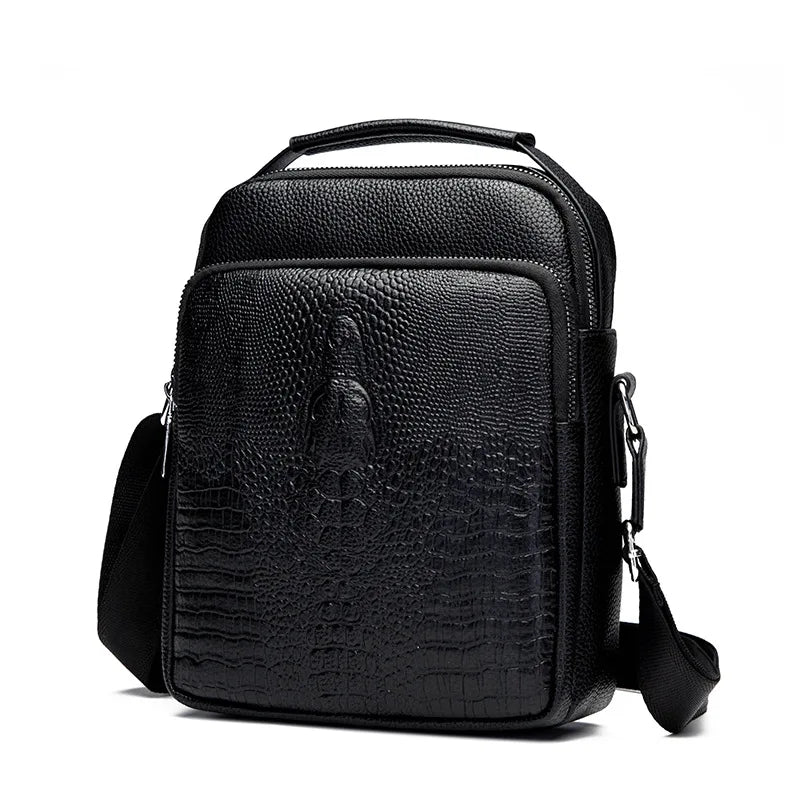 Luxury Brand Messenger Bag Men Leather Business Alligator Shoulder Bag Male Casual Sling Bag Crocodile Crossbody Bag For Men