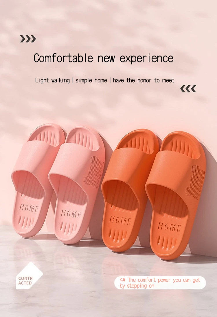 Soft Slippers, COUPLE'S Home, Outdoor Slippers, Summer WOMEN'S Bedroom, Thick Soled Shoes, Beach Sandals, MEN'S Slippers, Shower