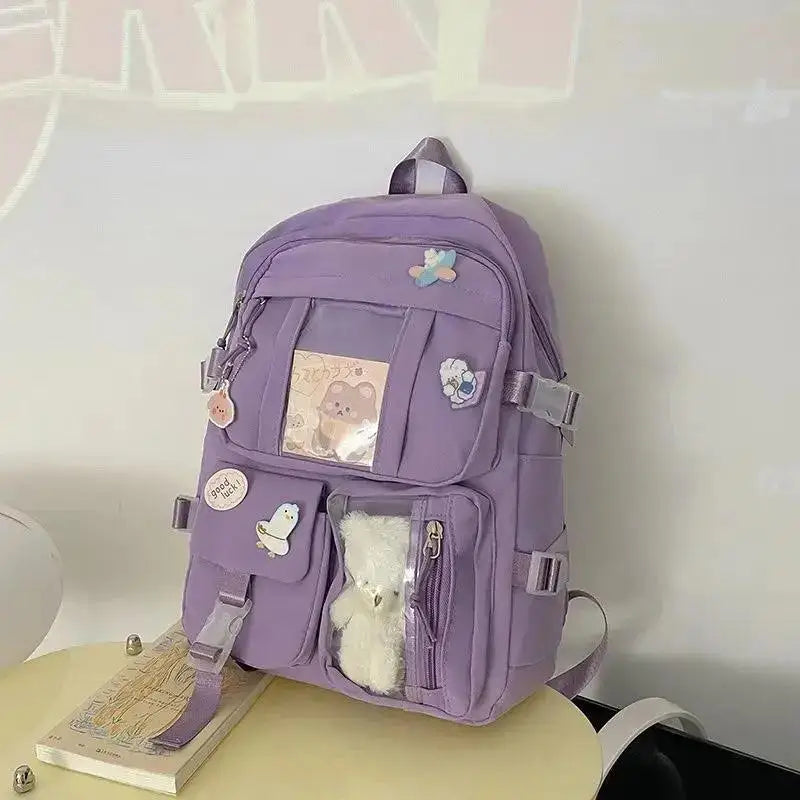 Girls Backpack Cute School Bags For Student Teens Girls Pockets Women Laptop Backpack Harajuku