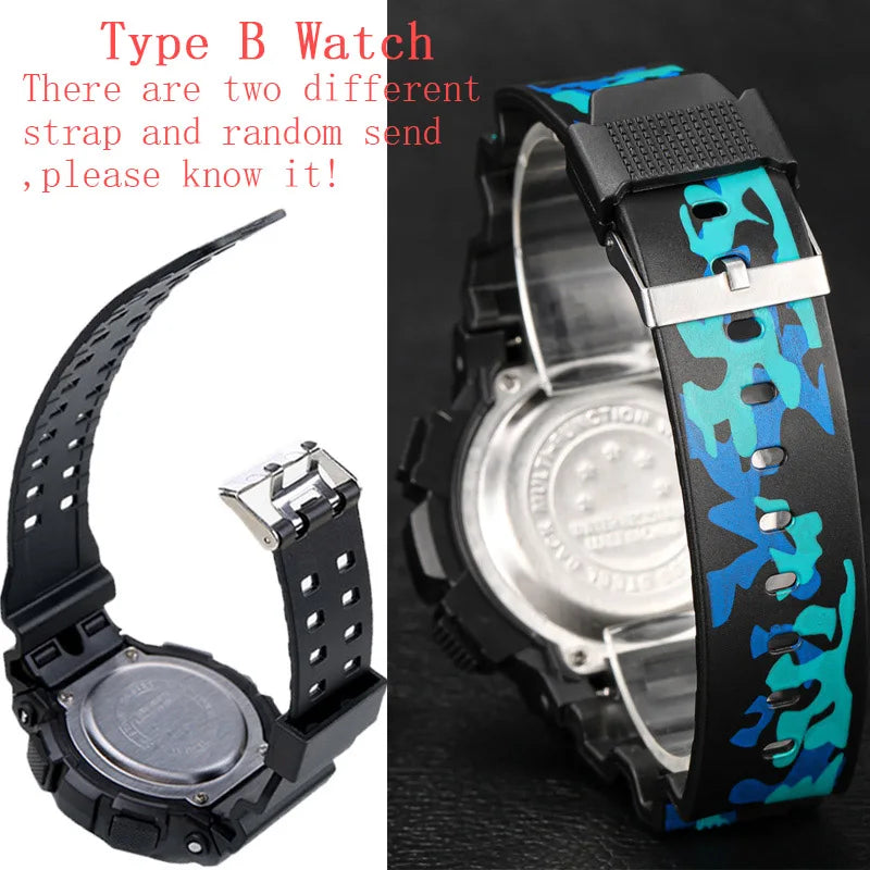 YIKAZE Multifunction Men's Sports Watch LED Digital Watch Big Dial Waterproof Luminous Men Sport Watch Electronic Watches