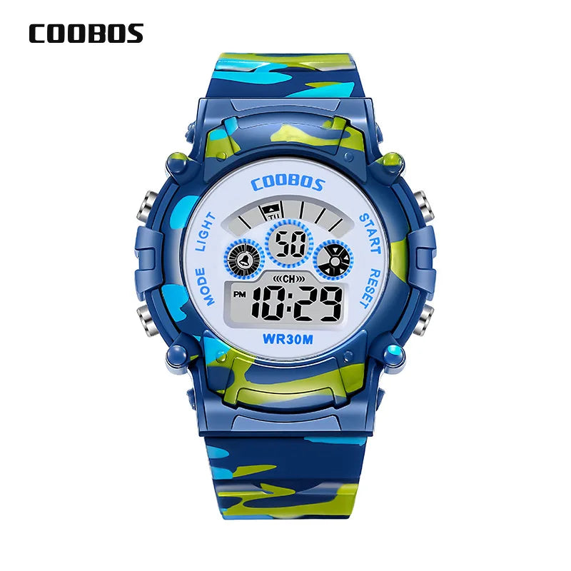 Electronic Watch For Boys Girls Children Luminous Dial Military Sport Watches for Kids Waterproof Multi-function Digital Watch