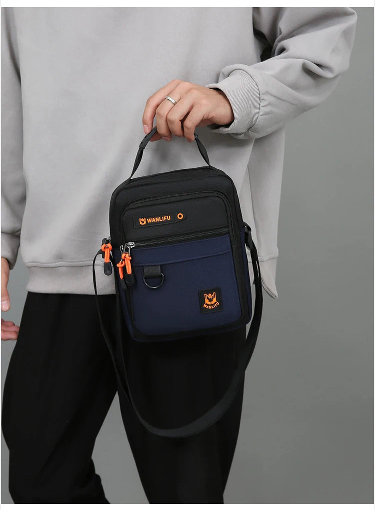 New Fashion Men Shoulder Bag Waterproof Oxford Casual Crossbody Bag For Men Light Weight Messenger Bag Black Nylon Male Handbag