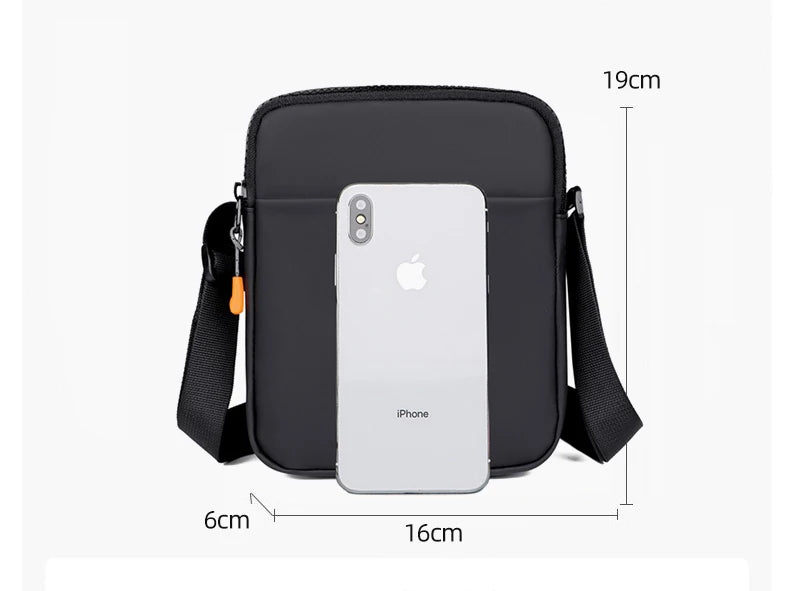 Simple Casual Mini Crossbody Bag Casual Men's Small Shoulder Bag For Men PU Leather Messenger Phone Pouch Husband Side Sling Bag