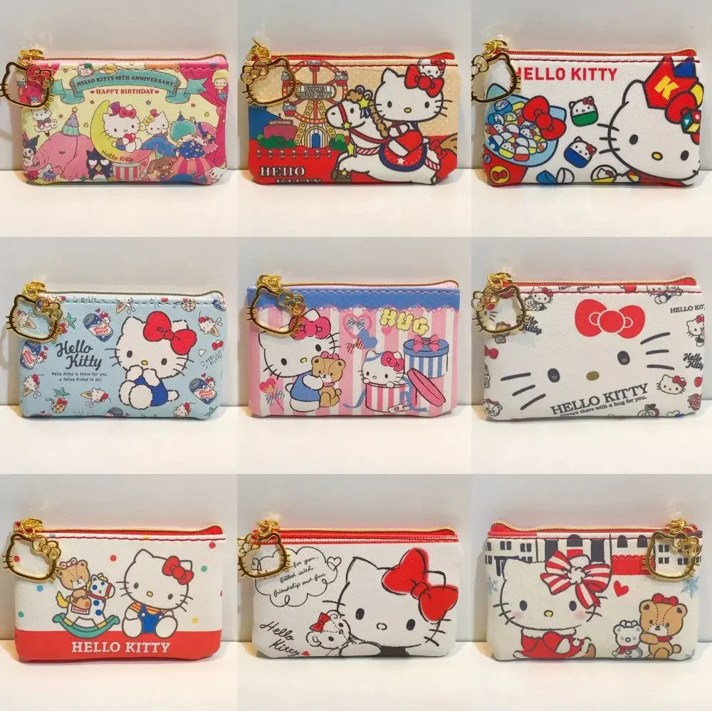 Hello Kitty Cartoon Coin Pouch Purse Sanrio Creative Small Wallet Wholesale My Melody Bags girls purse Kawaii Wallet Kid Purses