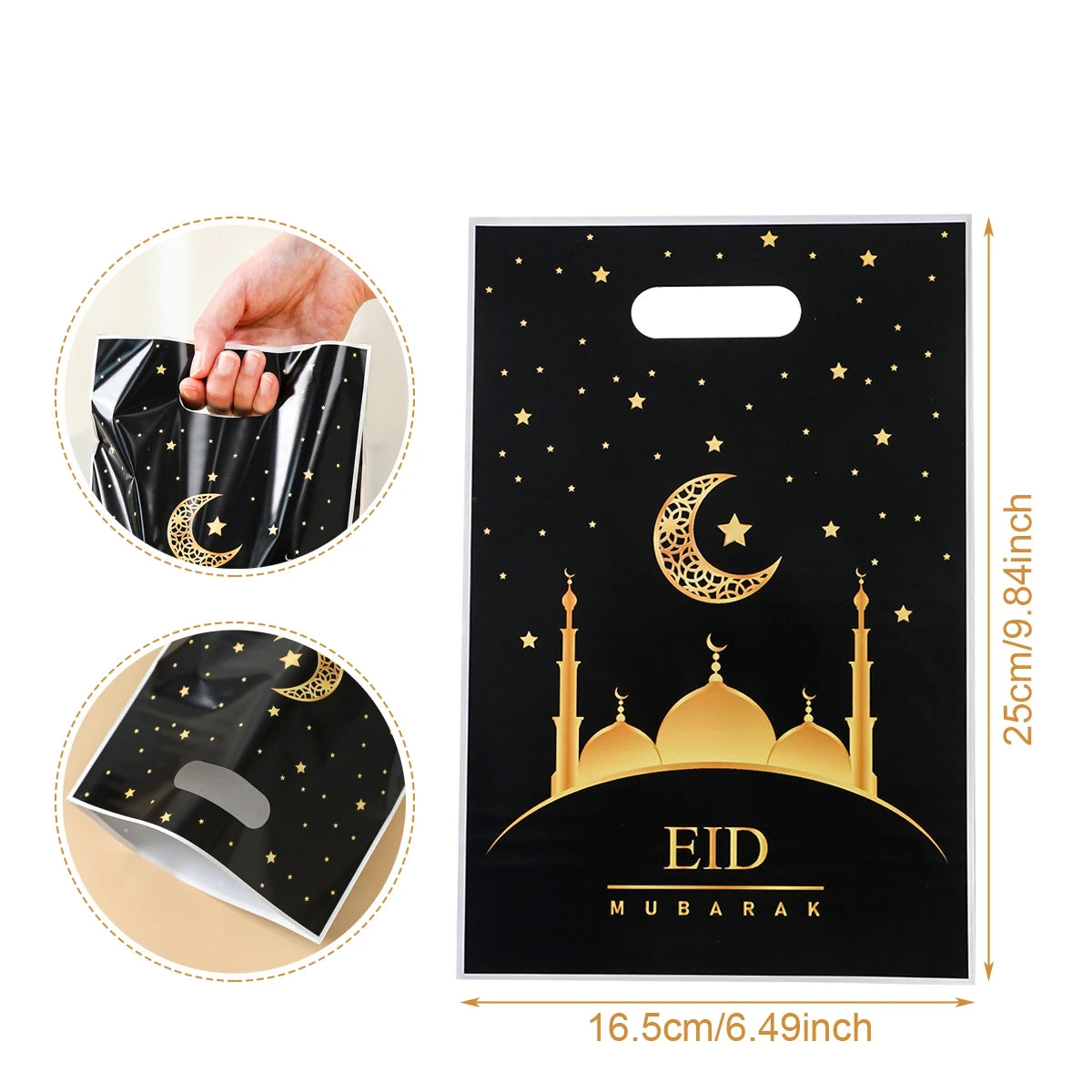 EID Mubarak Decoration Gift Bags Ramadan Decoration 2025 for Kid Candy Bags Ramadan Kareem Islamic Muslim Party Eid Al Adha Gift