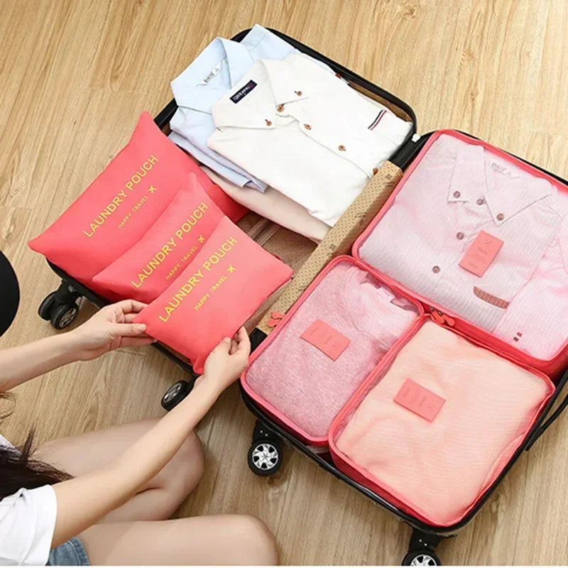 Travel Storage Bag Large Capacity Waterproof Clothes Suitcase Organizer Luggage Clothing Underwear Storage Bag Bag With Zipper