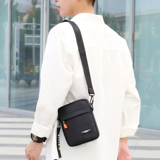 Casual Mini Crossbody Bag Small Men's Shoulder Bag Men Diagonal Small Backpack Light Messenger Phone Bag Boy Fanny Chest Pack