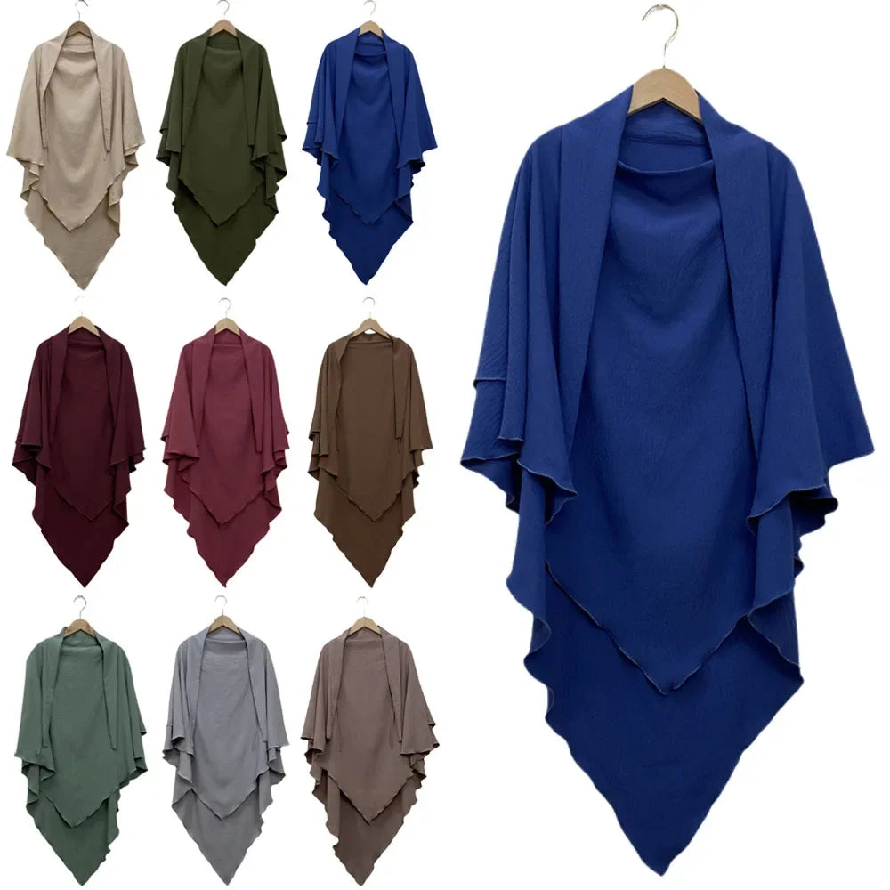 Muslim Long Khimar Ramadan Formal Prayer Garment Hijab Women Headscarf Niqab Burka Islam Turkey Namaz Burka Musulman Eid Robe