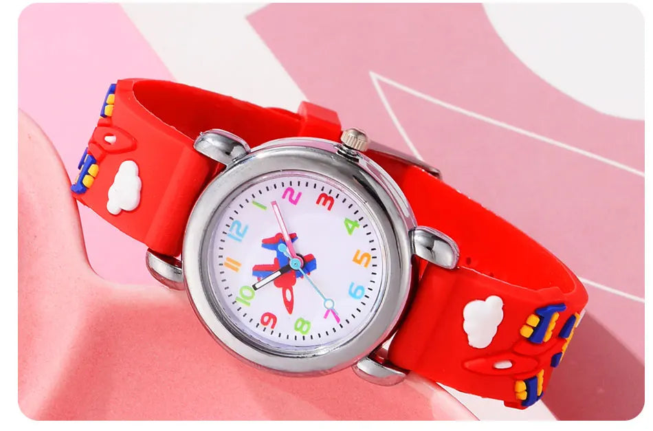 Fashion Children Watches Silicone Quartz Wristwatch Birthday Gift Kid Girl Boy Study Time Girl Watch Reloj